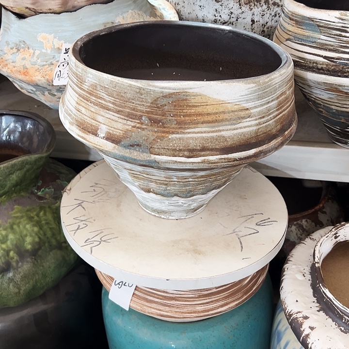 景德镇精品花盆栽适合口23高23