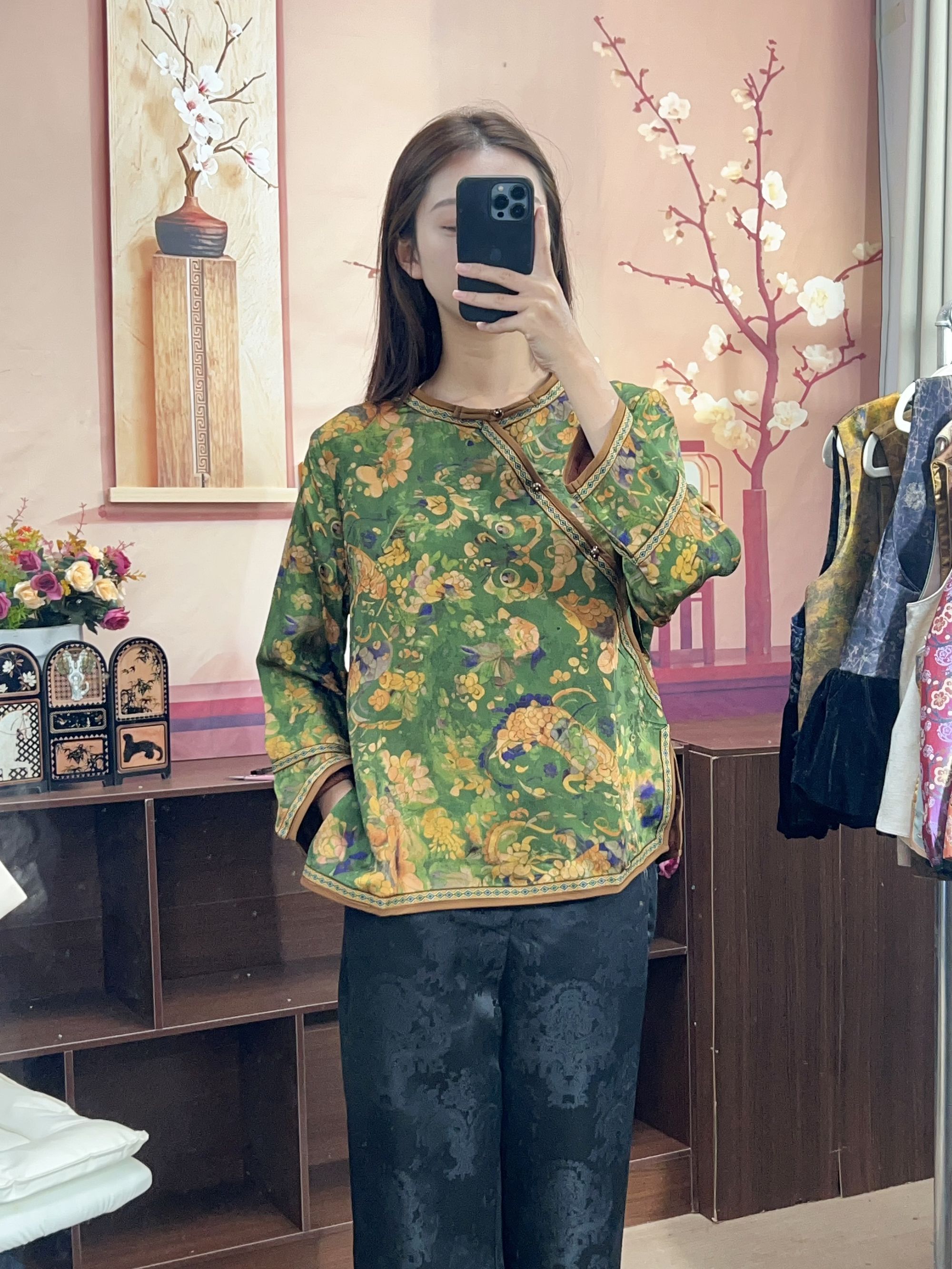 新中式国风长袖小衫上衣P07