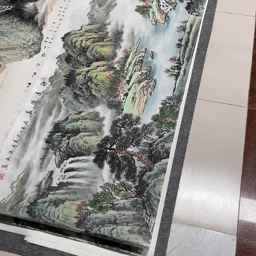 国画用****1小六尺画芯 捡漏