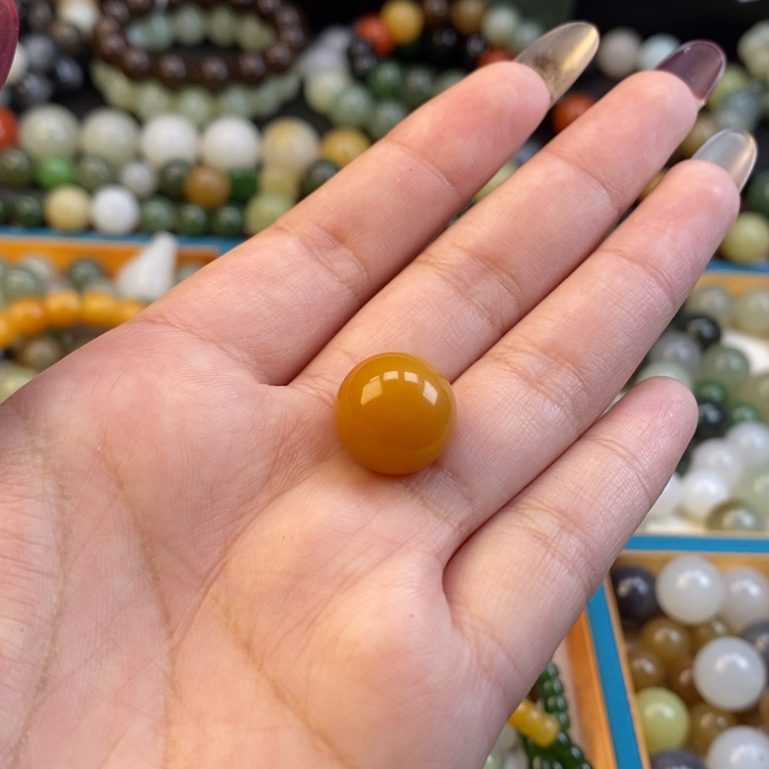 石英质玉福利有包容缅黄单珠未镶嵌z 14