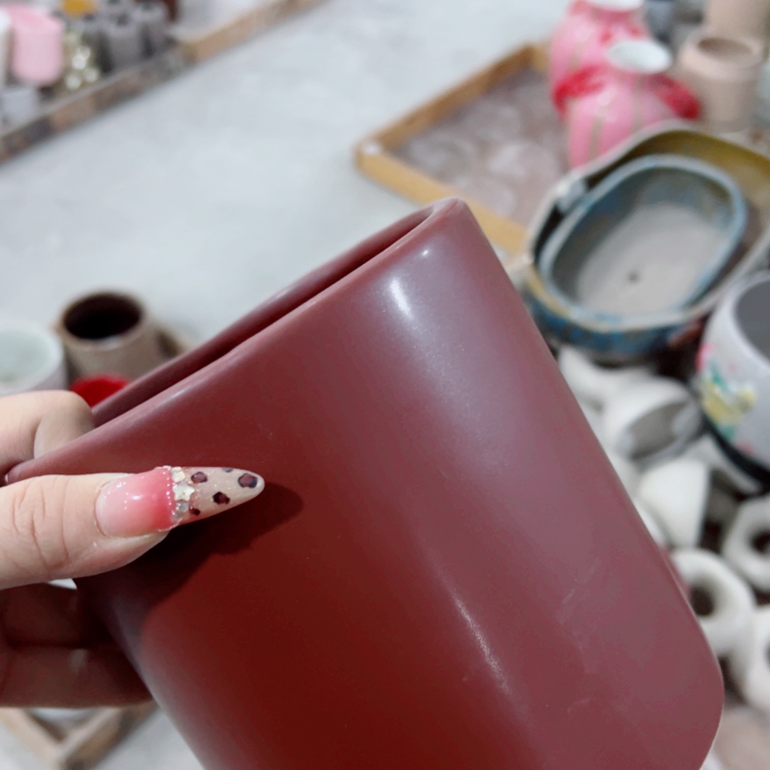 有孔，陶瓷花盆满10米包邮发货