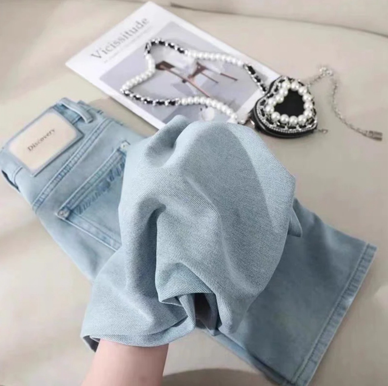 【现货+运费险】夏季新款百搭不贴腿宽松高腰显瘦垂感拖地女牛仔裤