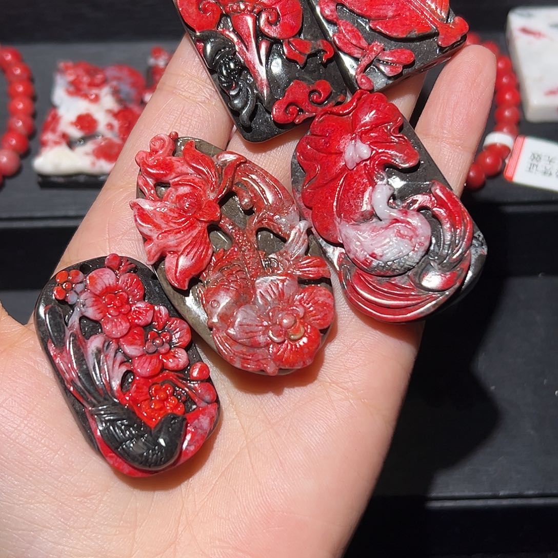 四***、天然辰砂原石雕刻