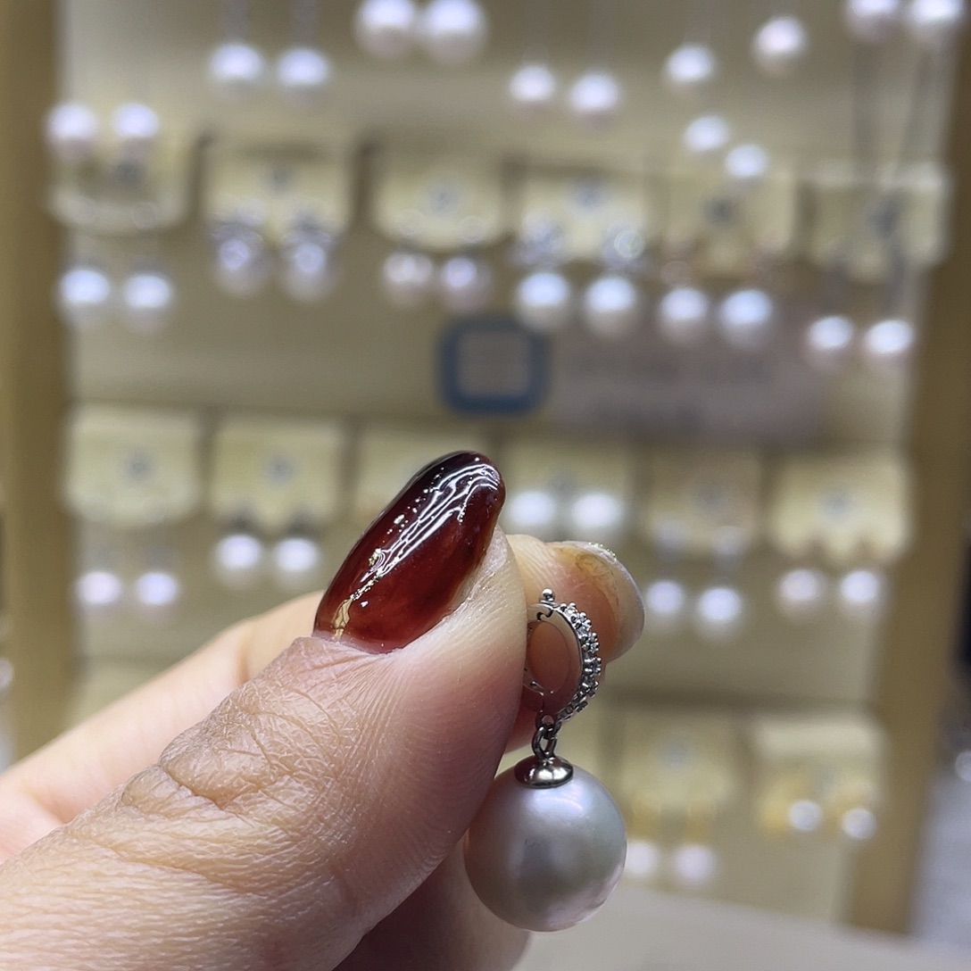 淡水珍珠颈饰银S925镶嵌