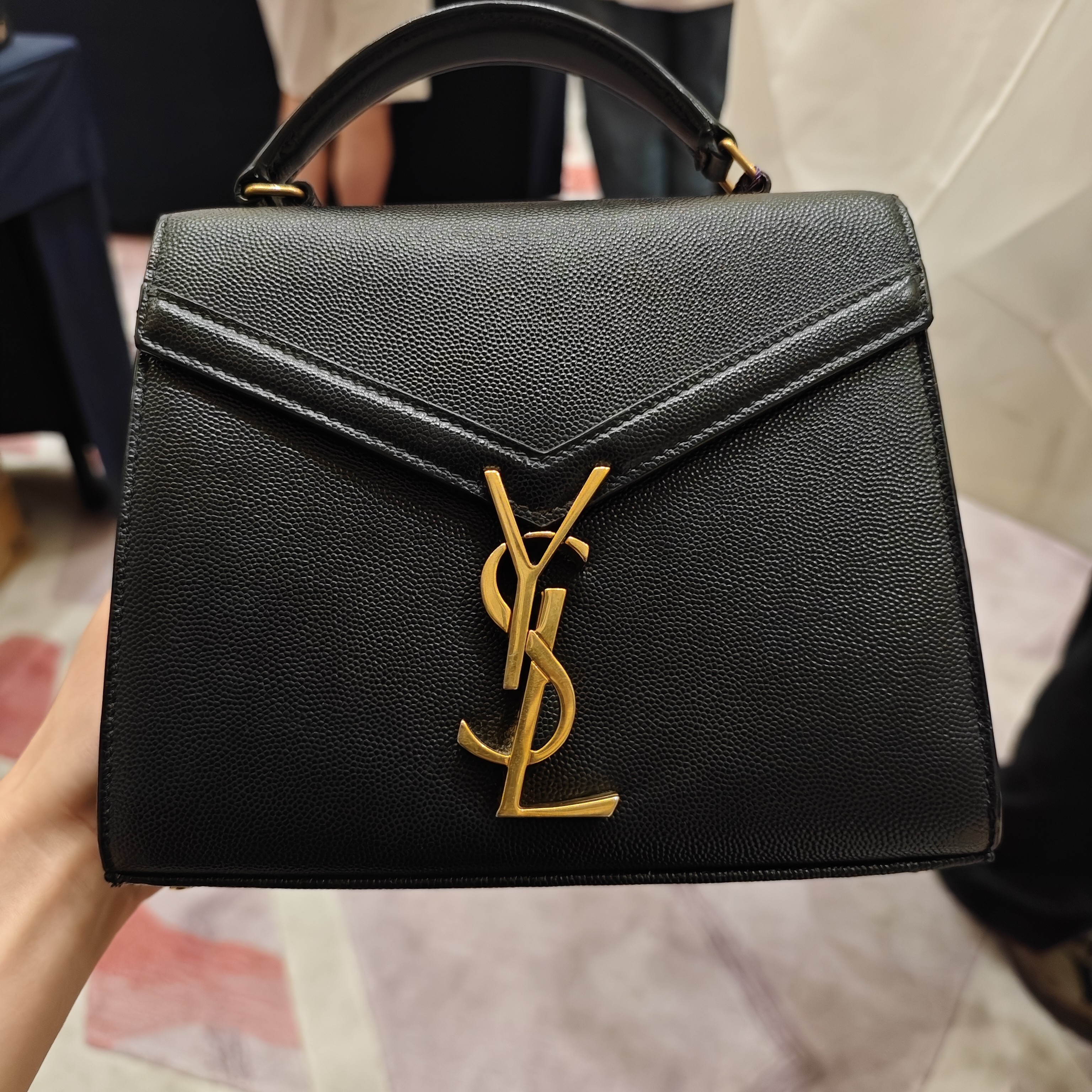 95新 YSL/圣罗兰 包展专属YSL 黑金新款邮差