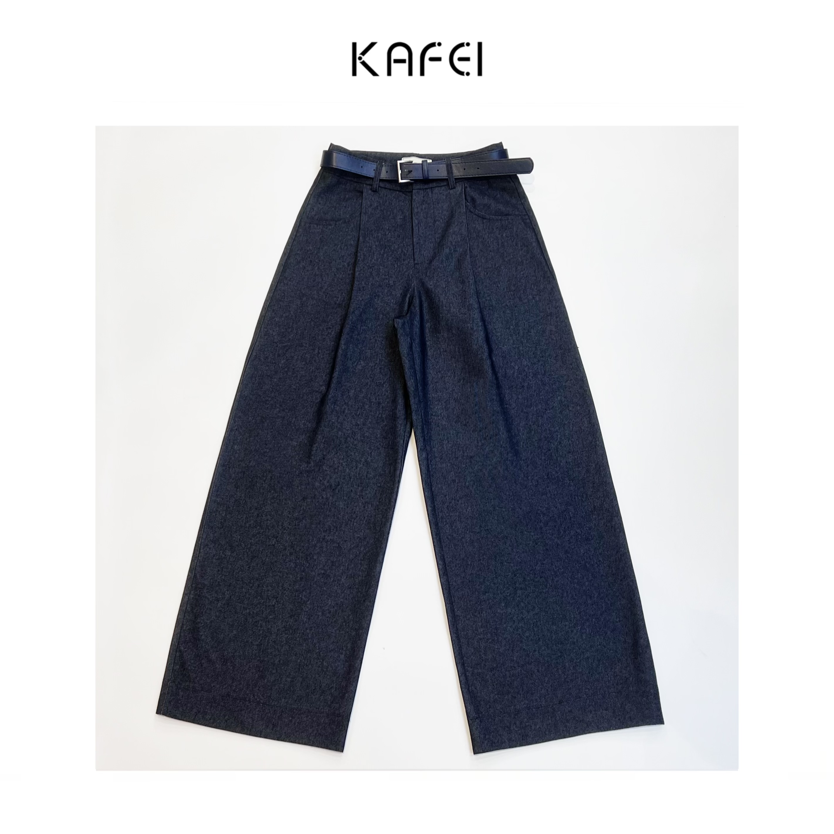 咖妃~ 【酷飒女主】廓形设计感显瘦松弛宽松大版阔腿牛仔长裤