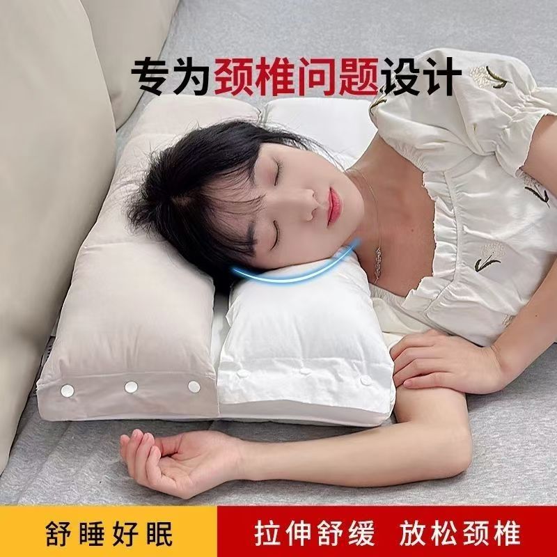 【方叶家纺】2025新款全棉双层护颈枕透气舒缓睡眠枕--903