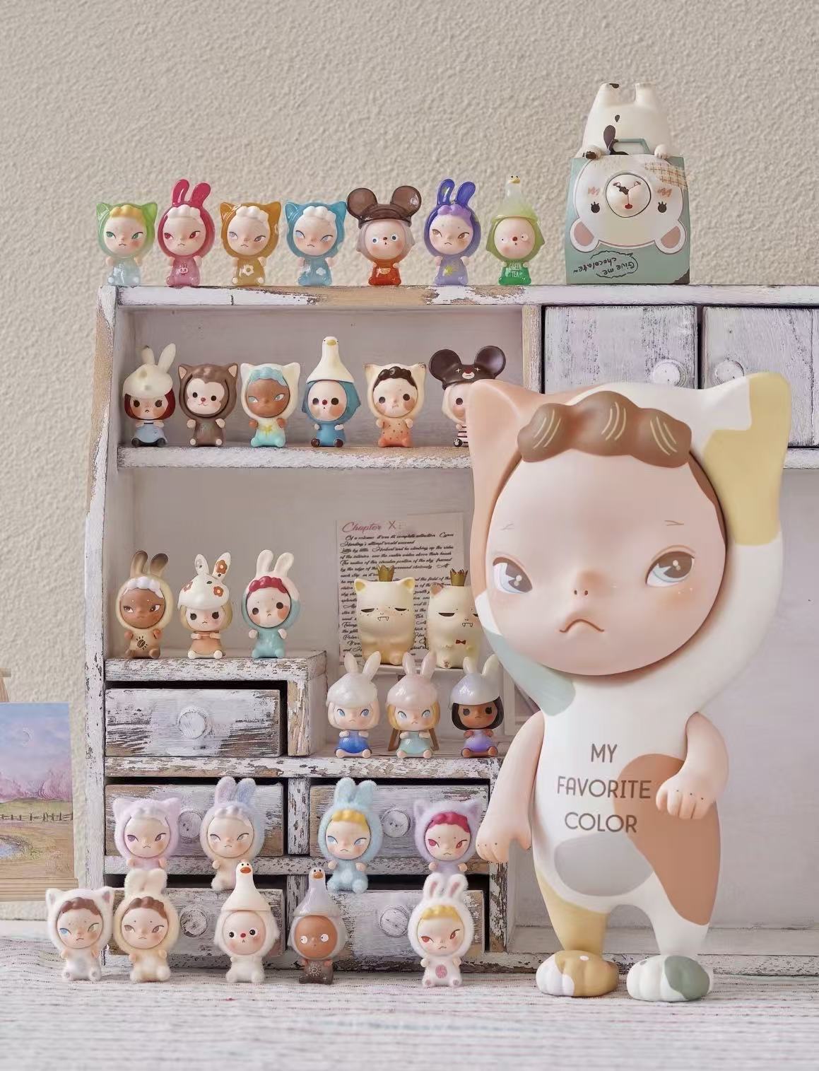 【拆袋】转转-Sooya初代坐坐萌粒系列手办玩具可爱萌粒