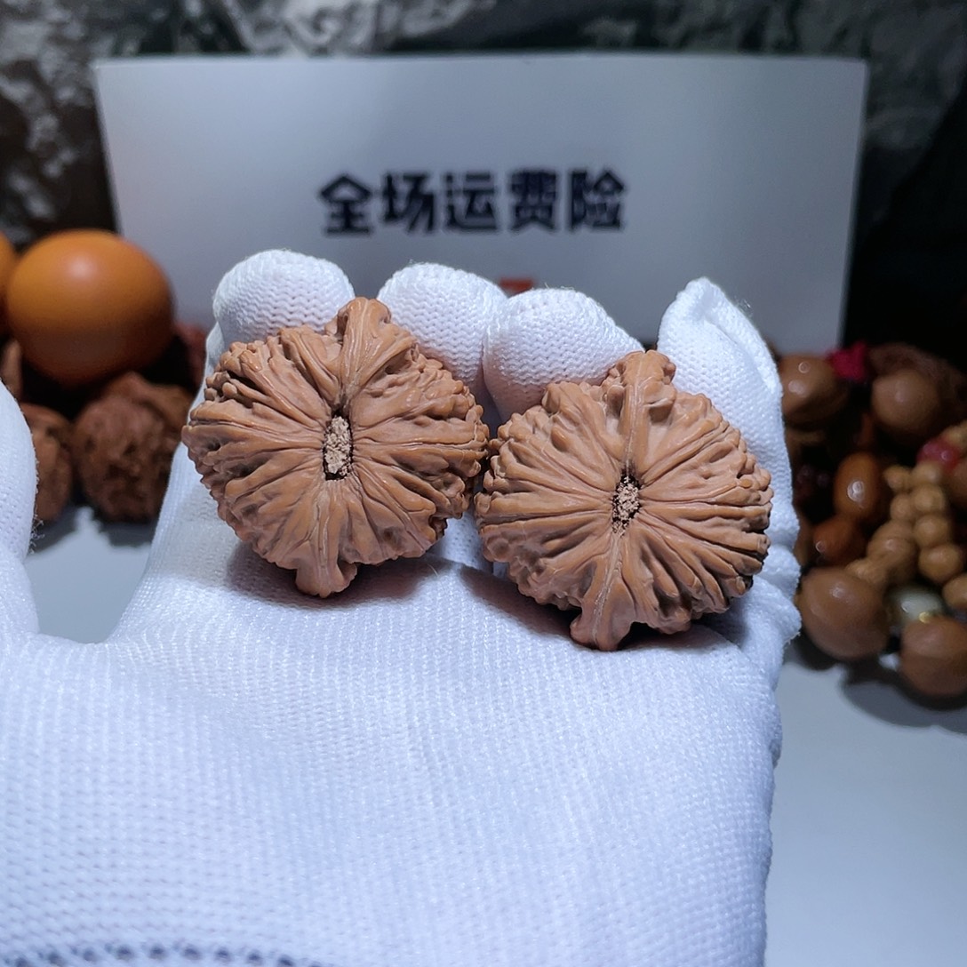 吊坠文玩核桃6号38球白