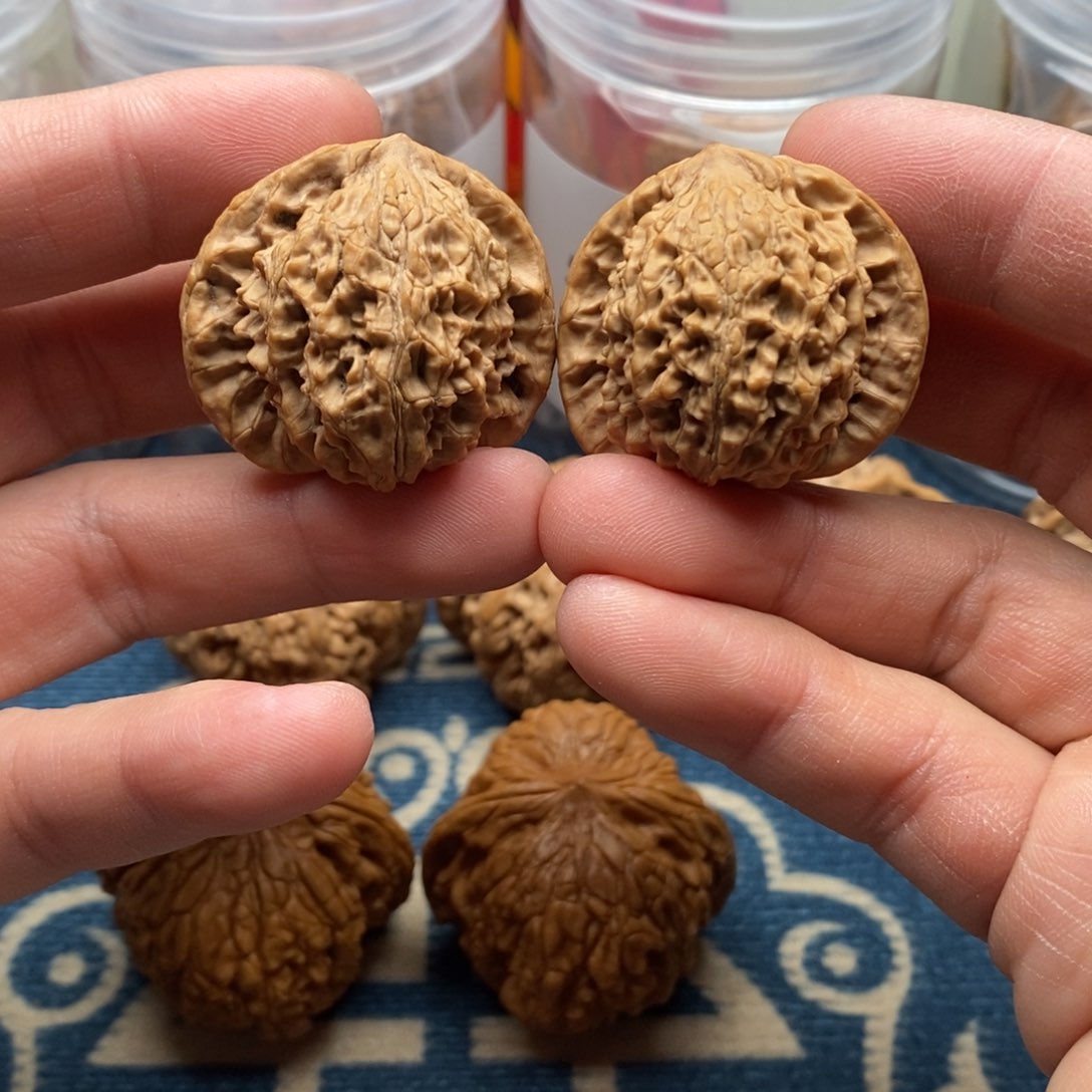 核桃把件3.5cm小众小麻子