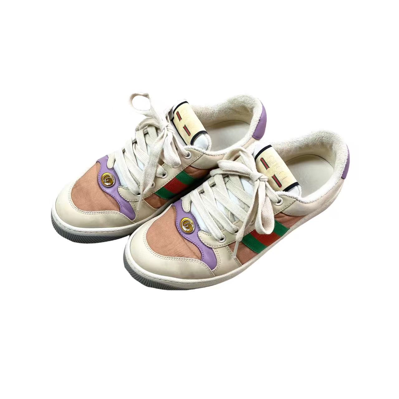 95新 GUCCI/古驰  pp五零一 做旧脏脏鞋 38码 鞋盒