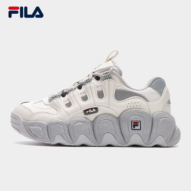 FILA 斐乐【可颂鞋】流光风增高厚底透气休闲百搭老爹鞋F12W441102F