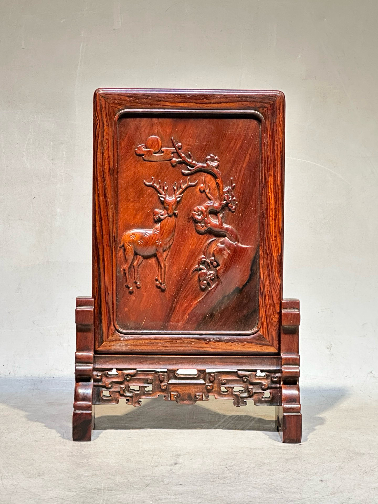 典藏 京城老赵木器【屏风】竹木根雕古典家具文房雅器 高26宽17厚8