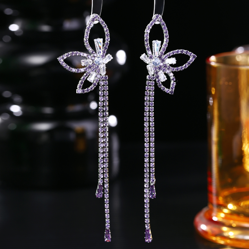 铜合金合成锆石耳饰 柒倩倩直播间过款项链耳环贝珠饰品耳坠新款