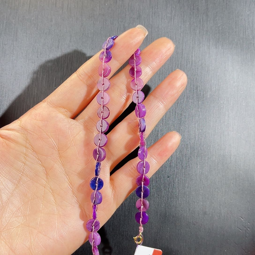 苏纪石（舒俱来）南非舒俱来老矿料脚链k金未镶嵌