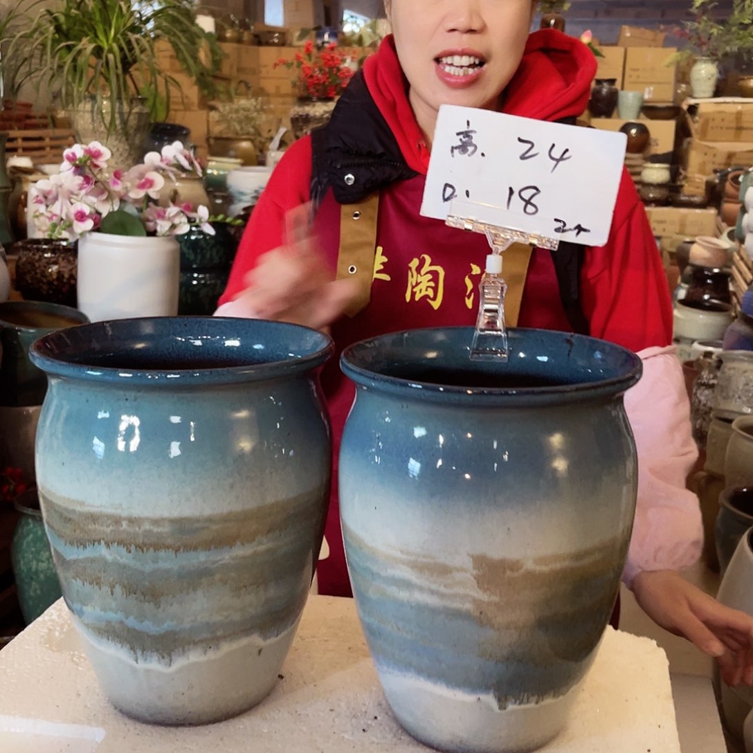 紫砂花盆高度24口径18