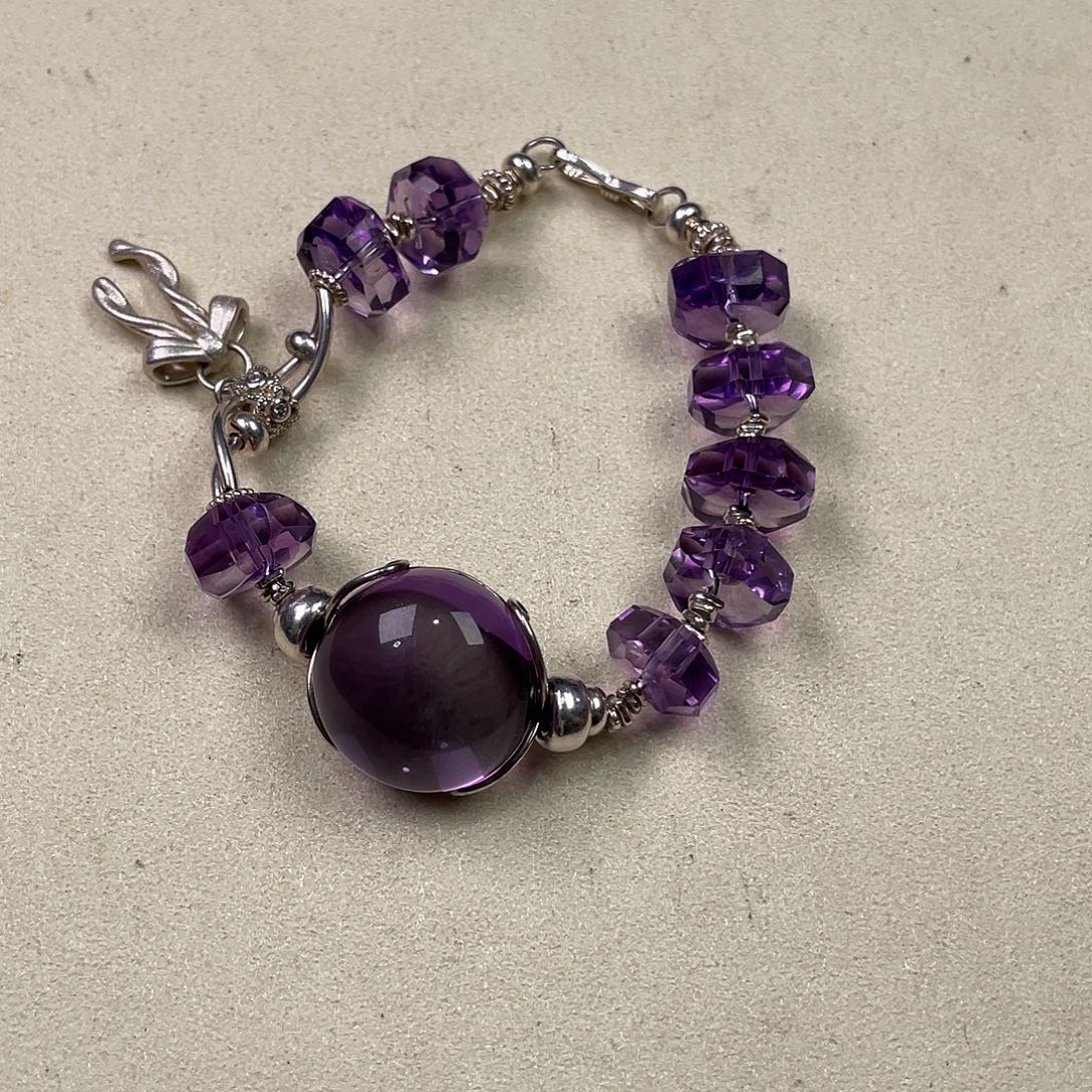 水晶银S925镶嵌手链