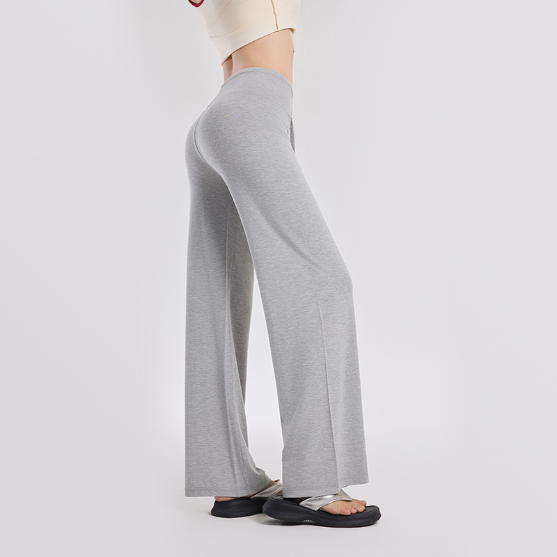 运动休闲垂感健身裤休闲裤高腰阔腿裤显瘦女百搭运动莫代尔面料