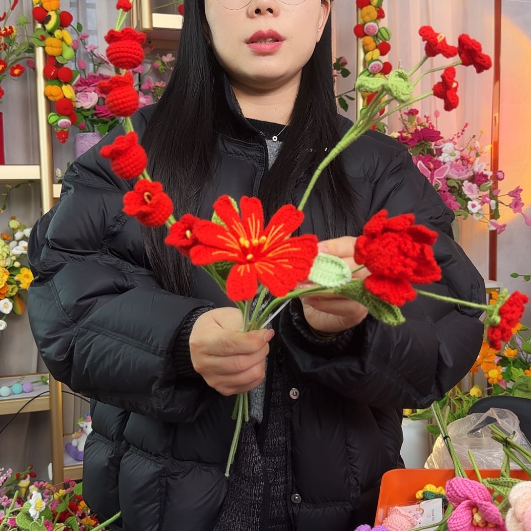 手工钩织设计花束