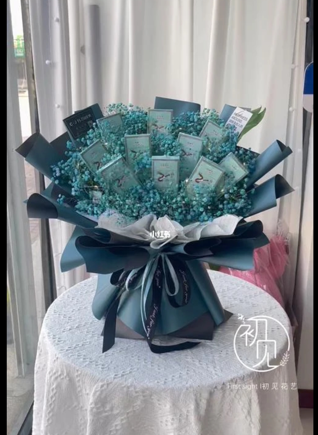 同城送烟鲜花新鲜花束成品惊喜创意男士老爸老公生日礼物花束礼盒