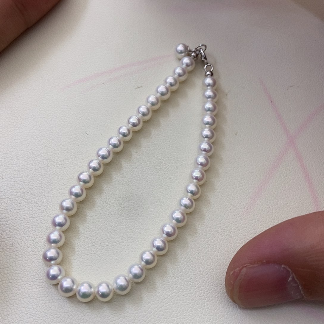 银S925镶嵌手链淡水珍珠