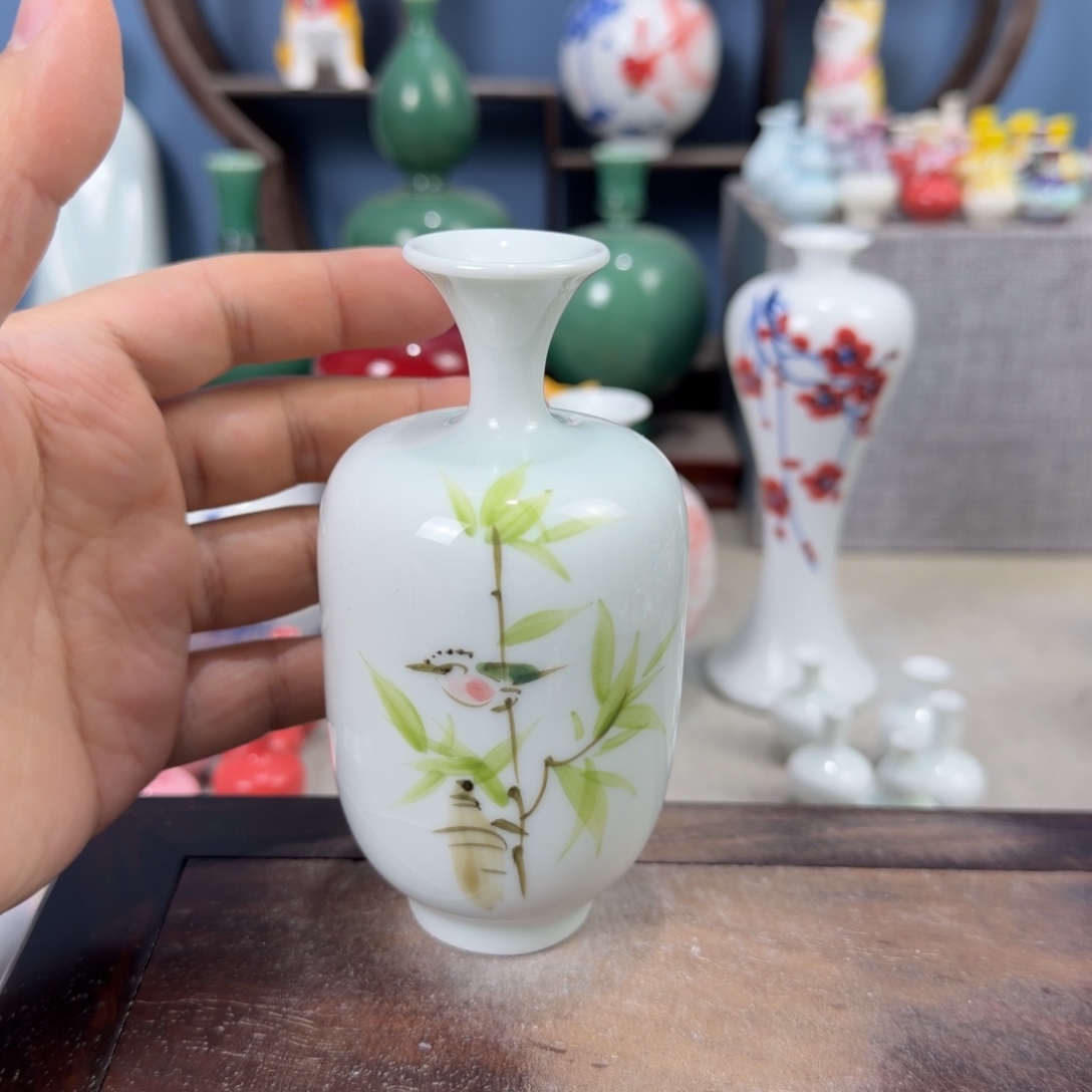 陶瓷手工小花器摆件