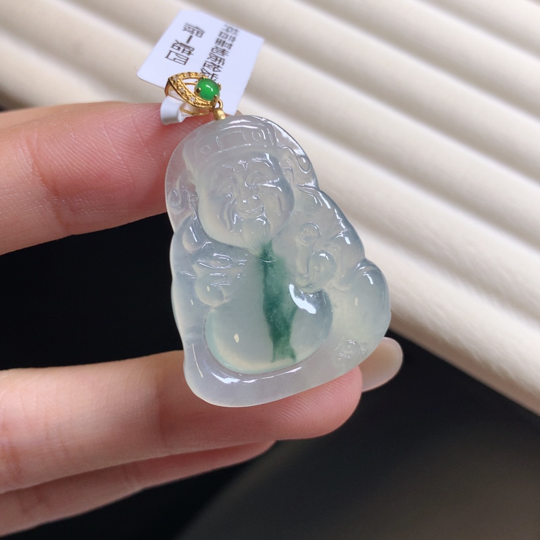 翡翠颈饰18K金镶嵌°****°