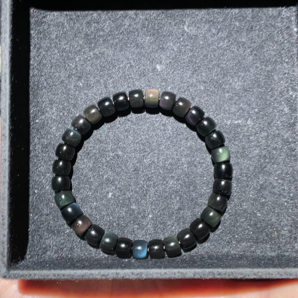 【闪购商品】未镶嵌黑曜岩手链山**人