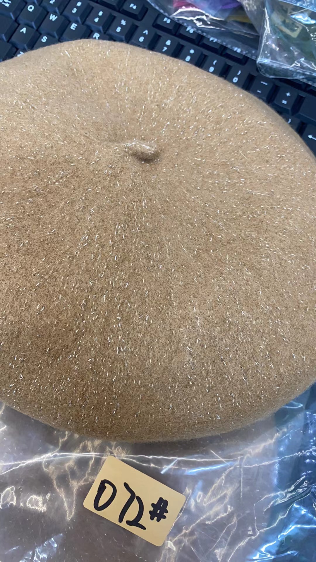 072#秋冬金丝银线贝雷帽牛仔