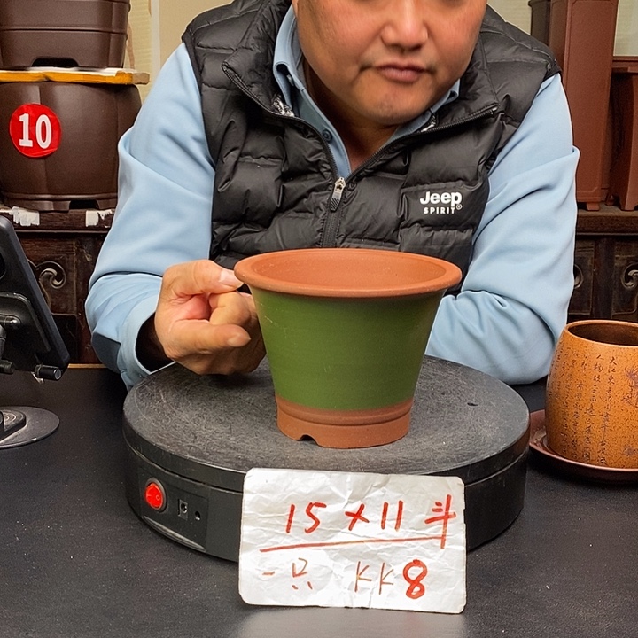 紫砂花盆货号一只KK8