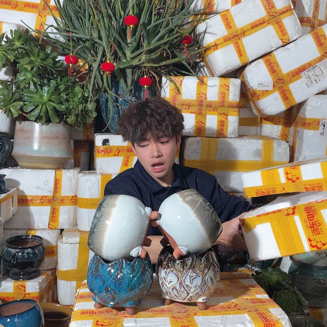 红陶宜兴紫砂花盆