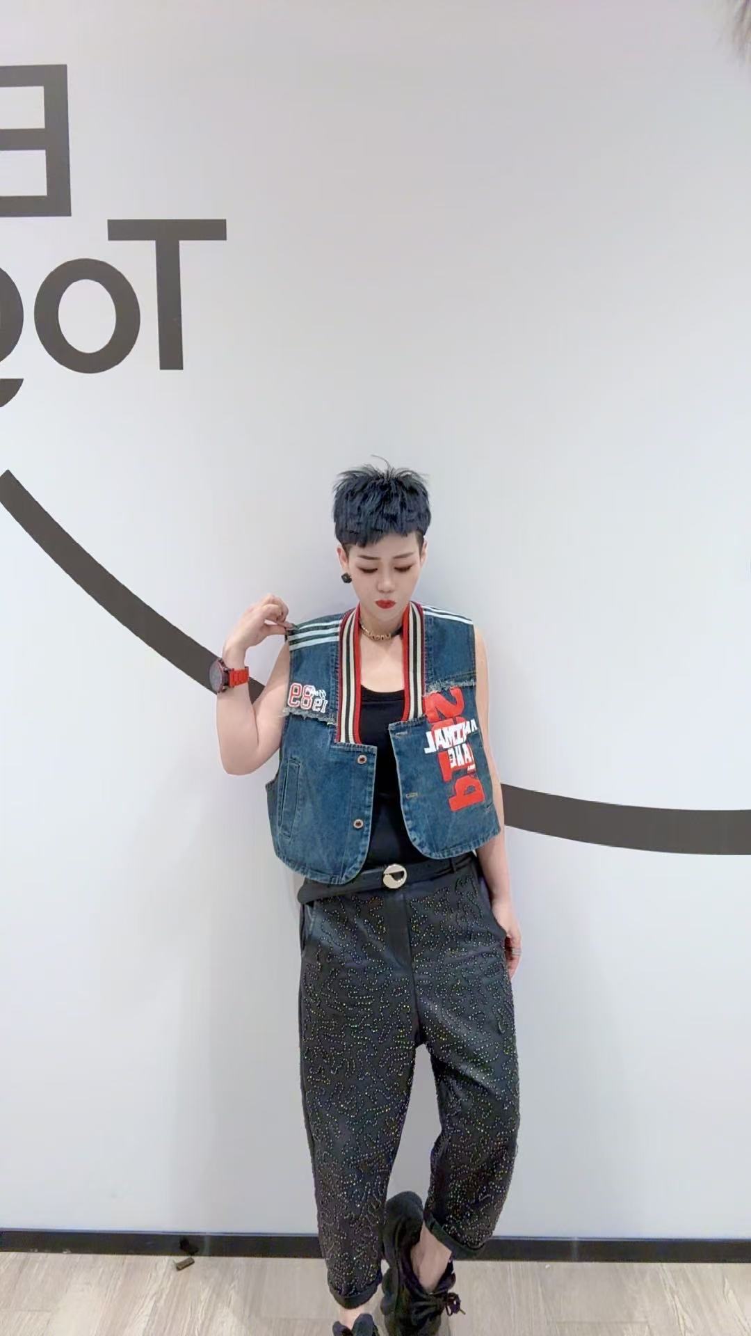 YY欧货潮牌时尚气质款牛仔马甲8510