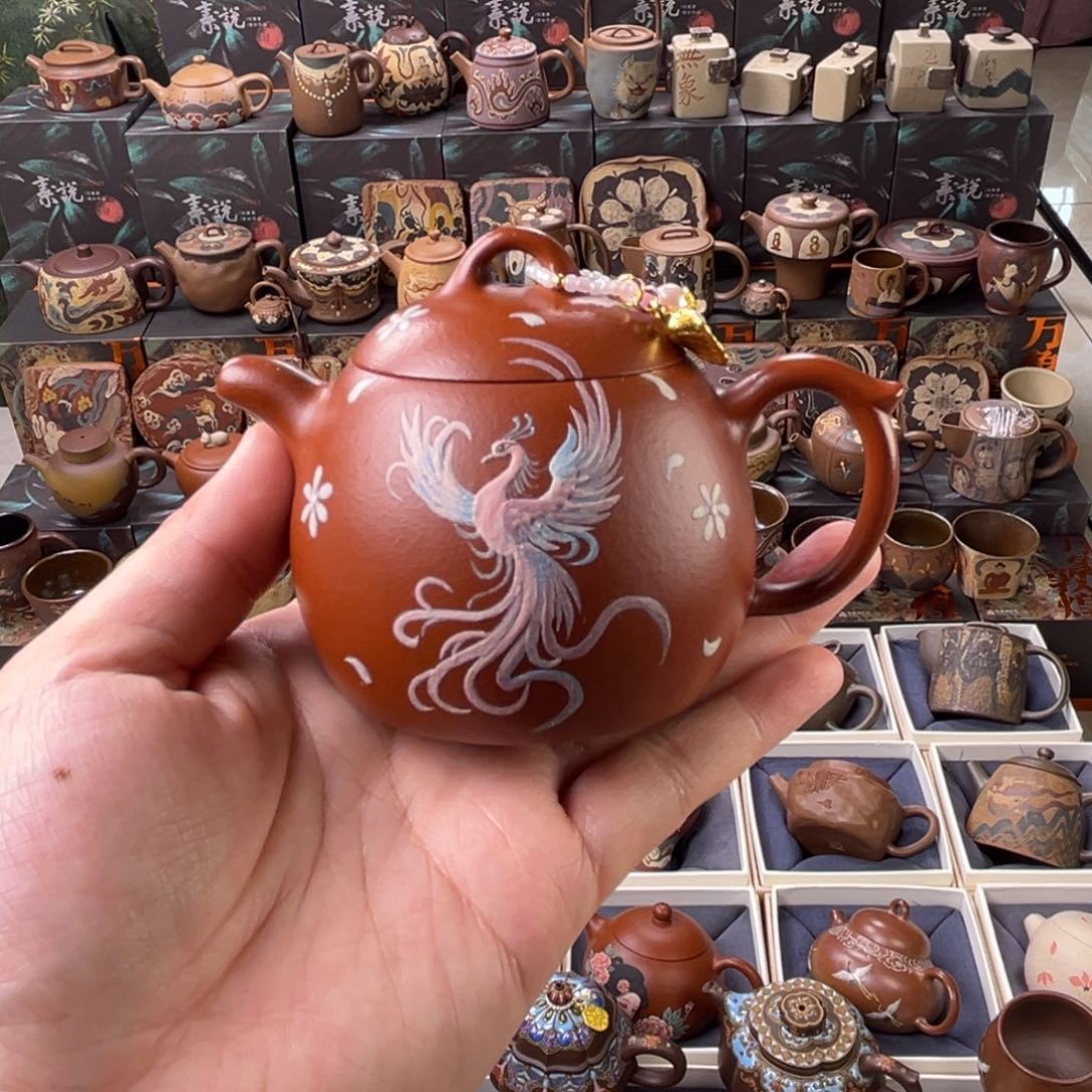 茶壶紫砂160cc凤凰秦权