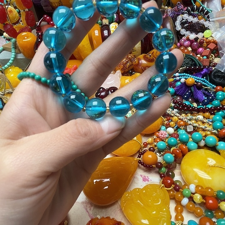 树脂制品2287蓝色手链