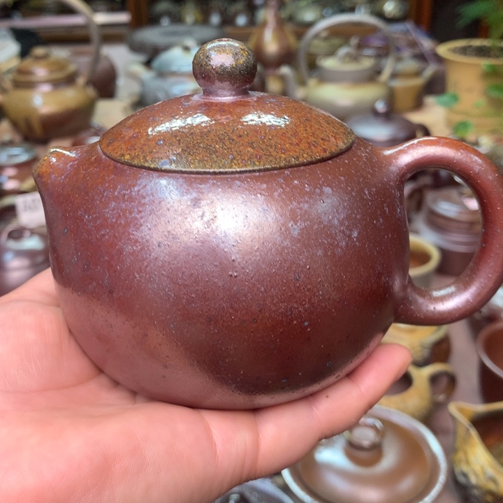 茶壶紫砂纯自然高温无釉裸柴烧