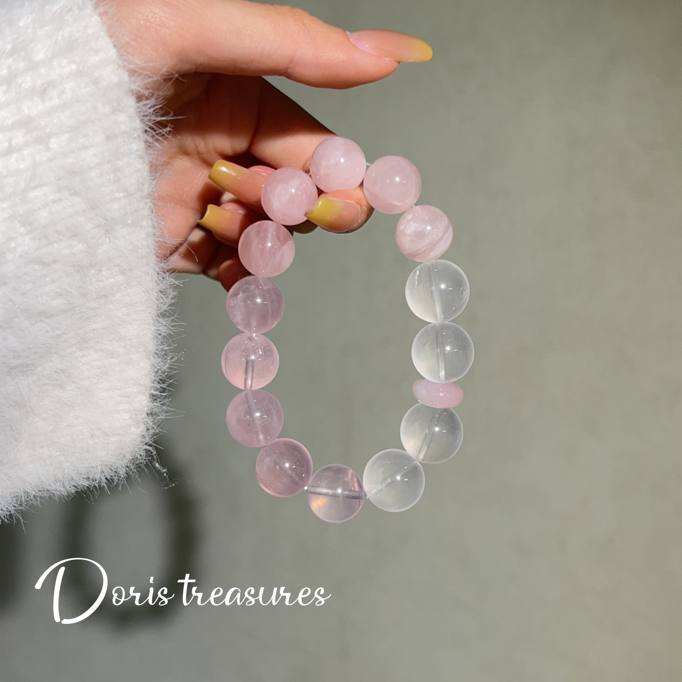 【豆蔻】 H天然水晶手串  多样性发一 颜色微差