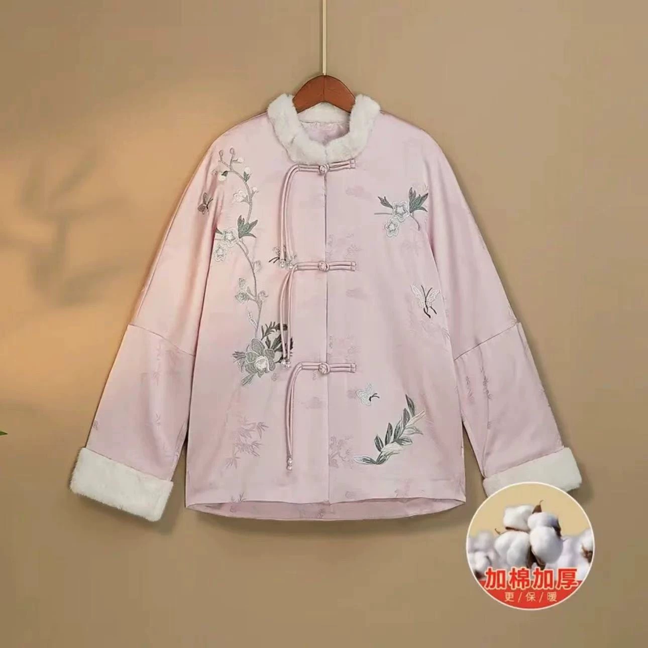 2025秋冬新款妈妈装国风棉服女中老年棉衣棉袄