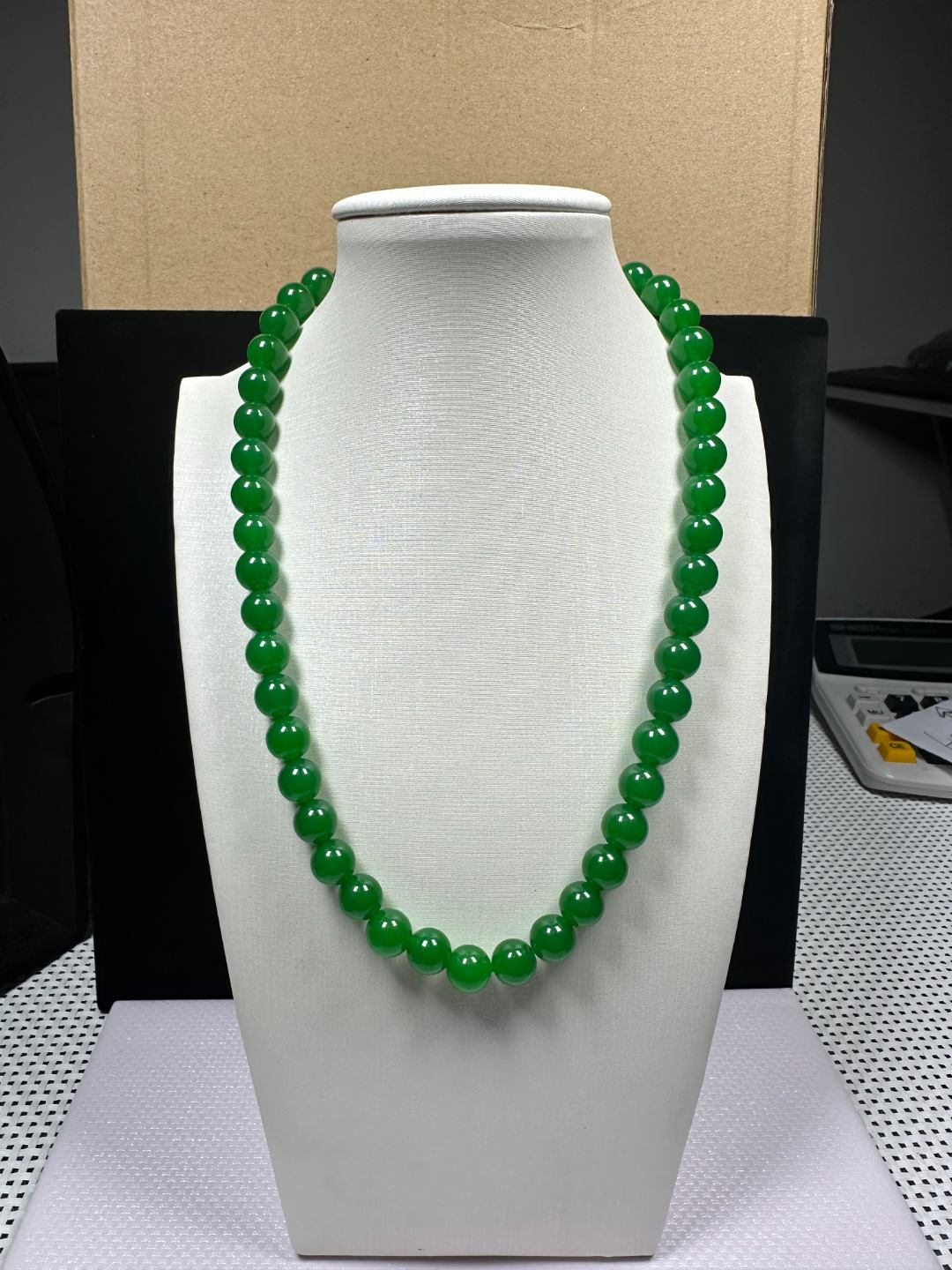 C110天然辣洋绿卡10mm妈妈链 时尚手串项链百搭