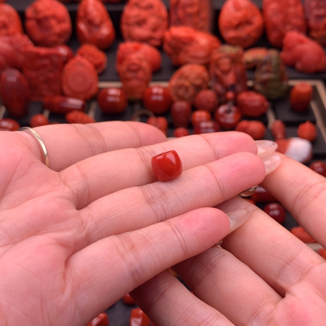 南红玛瑙南红川料直切单珠9.5mm未镶嵌