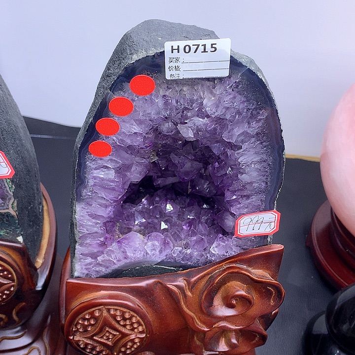 紫晶摆件未镶嵌A****佳摆件0715