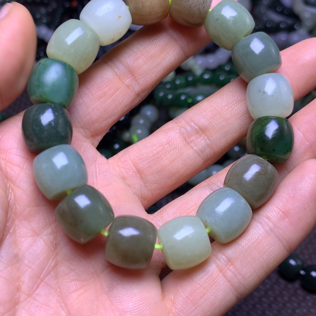 和田玉未镶嵌手串14