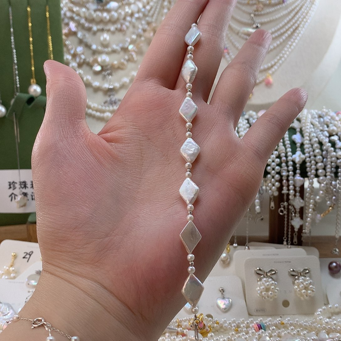 淡水珍珠手绳银S925镶嵌