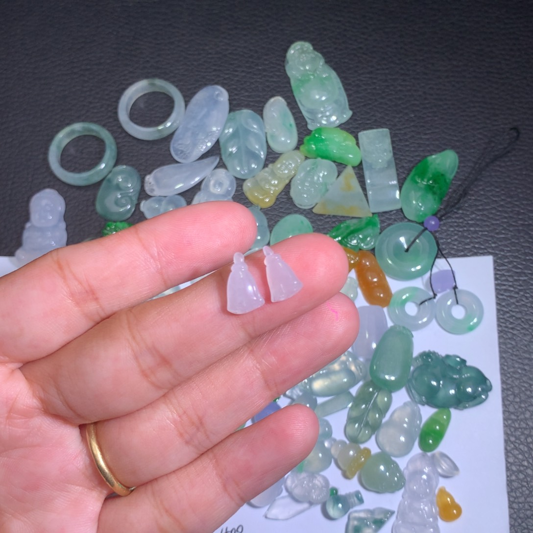 翡翠散珠天然翡翠a货吊坠