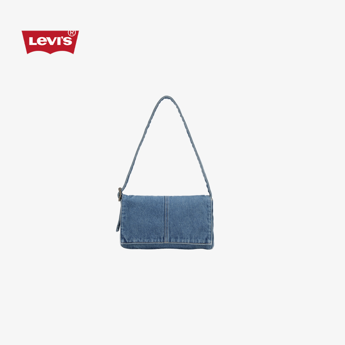 【商场同款】Levi's李维斯25新款女士通勤牛仔背挎邮差包004CG-0001