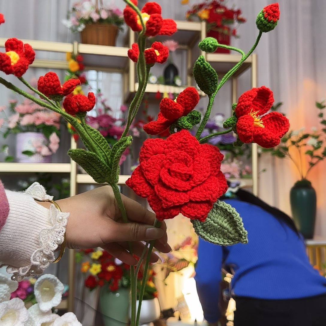 手工钩织设计花束