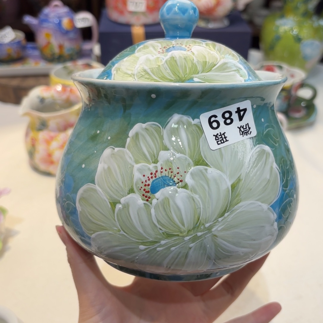 景德镇手绘高温釉下彩陶瓷茶具