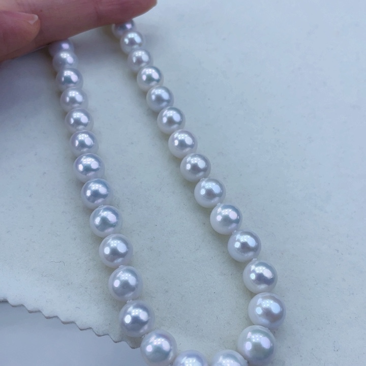 淡水珍珠颈饰银S925镶嵌卡10炫彩高品