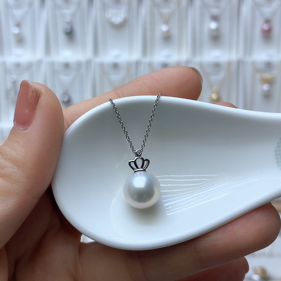 银S925镶嵌吊坠(不含链)淡水珍珠