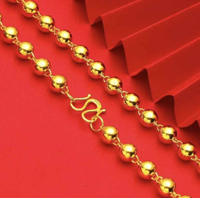 合金项链 合金项链【圆珠项链】经典霸气时尚百搭款光珠项链