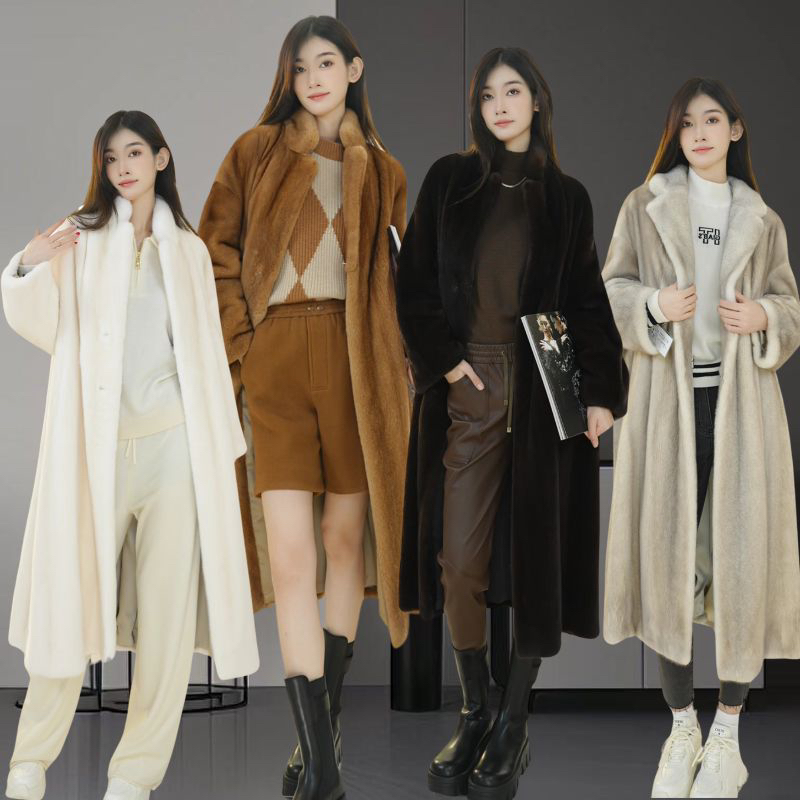 LIJING/时尚长款小立领外套7122